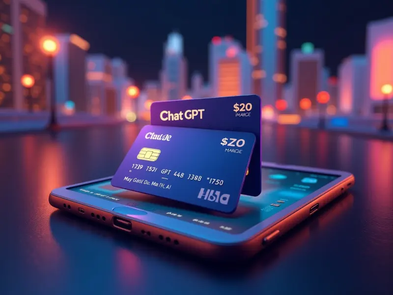 Digital wallet with ChatGPT and Claude AI cards, $20 tag, 2025 Chicago tech market. Is Claude better than ChatGPT?