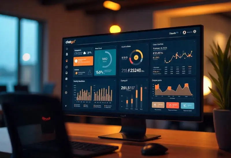 Digital dashboard comparing Claude vs ChatGPT features in a 2025 startup office. Is Claude better than ChatGPT?