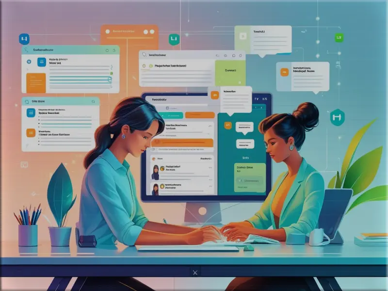 Illustration of students, freelancers, and project managers boosting productivity with Notion AI and ChatGPT.