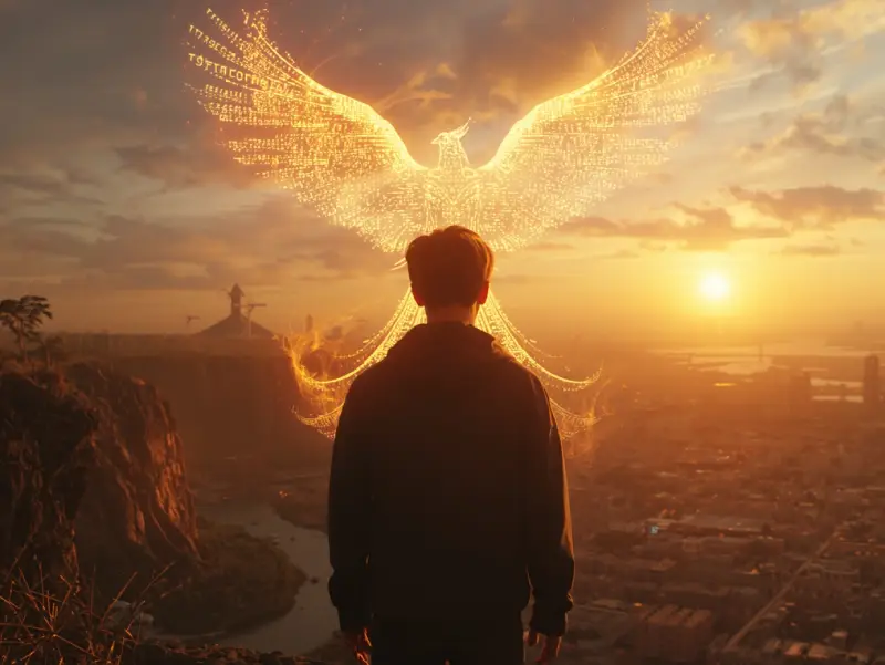 Digital phoenix rises from code — your create your own AI legacy begins now