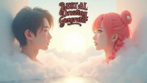 Best AI drawing generator 2025 – surreal floating canvas morphing between photorealistic portrait and vibrant anime character, luxury minimalist poster with glowing golden typography "Best AI Drawing Generator", perfect cover for AI art tools guide