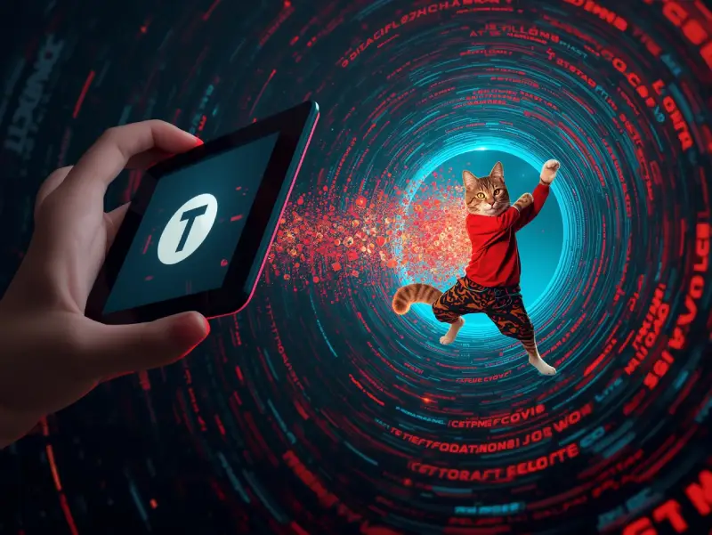 Step-by-step guide illustration: Uploading a cat photo to create an AI dancing video with Viggle AI.