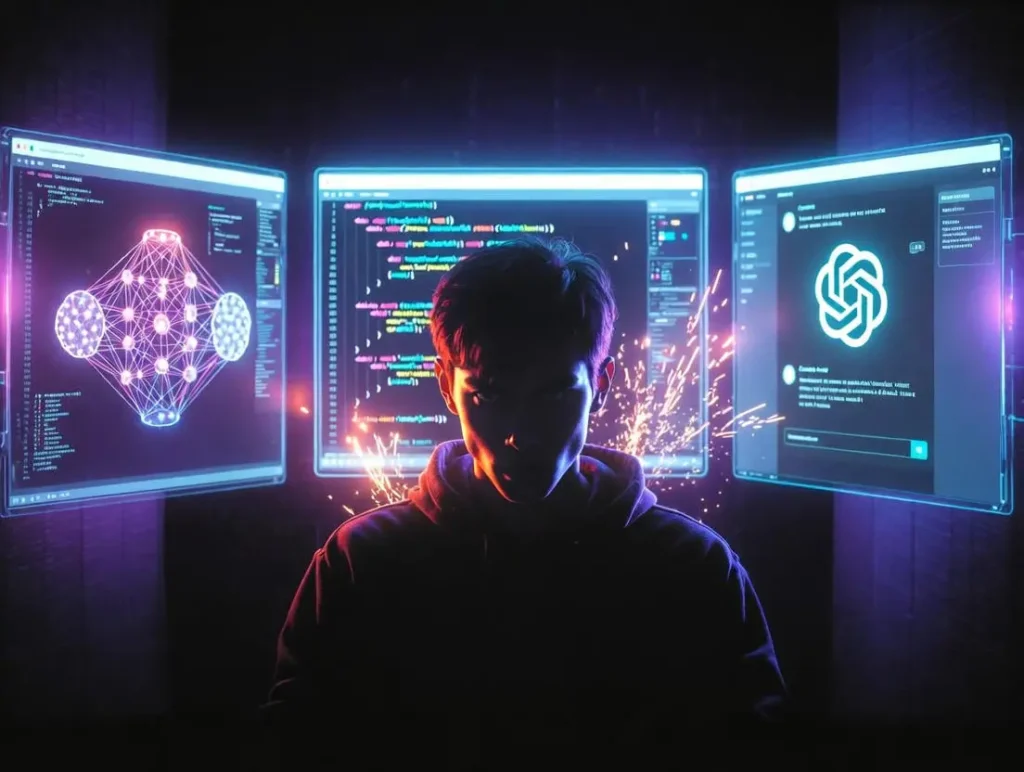 Diving into free AI courses for beginners – hands-on coding at night