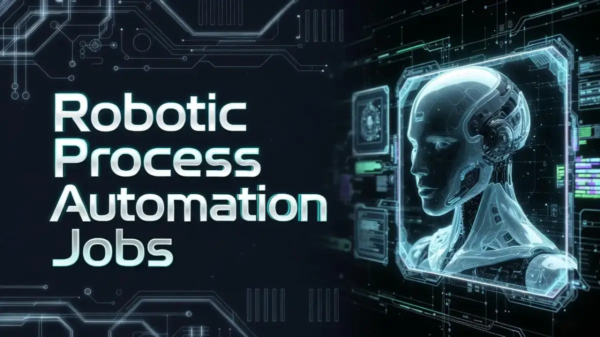 Professional banner cover for robotic process automation jobs article