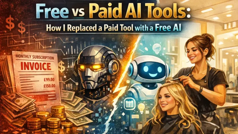 Free vs Paid AI Tools – How I Replaced a Paid Tool with a Free AI Step by Step for Salon Owners