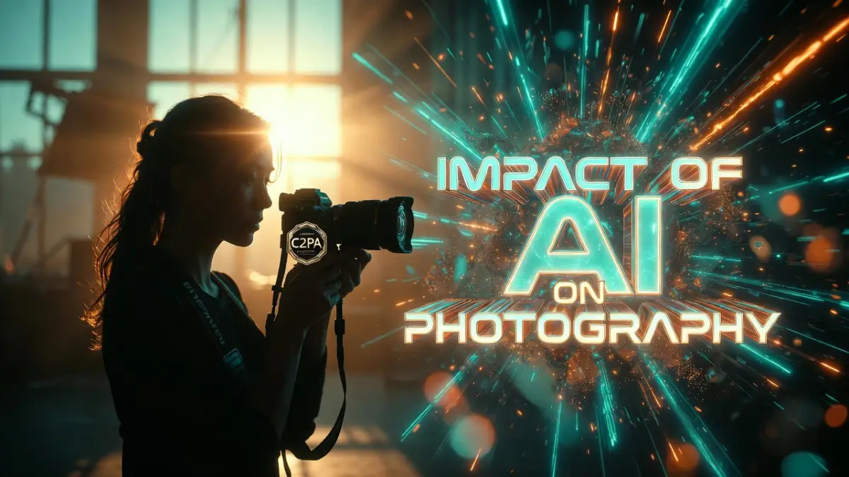 Impact of AI on Photography - 2026 cinematic cover, photographer meets digital revolution